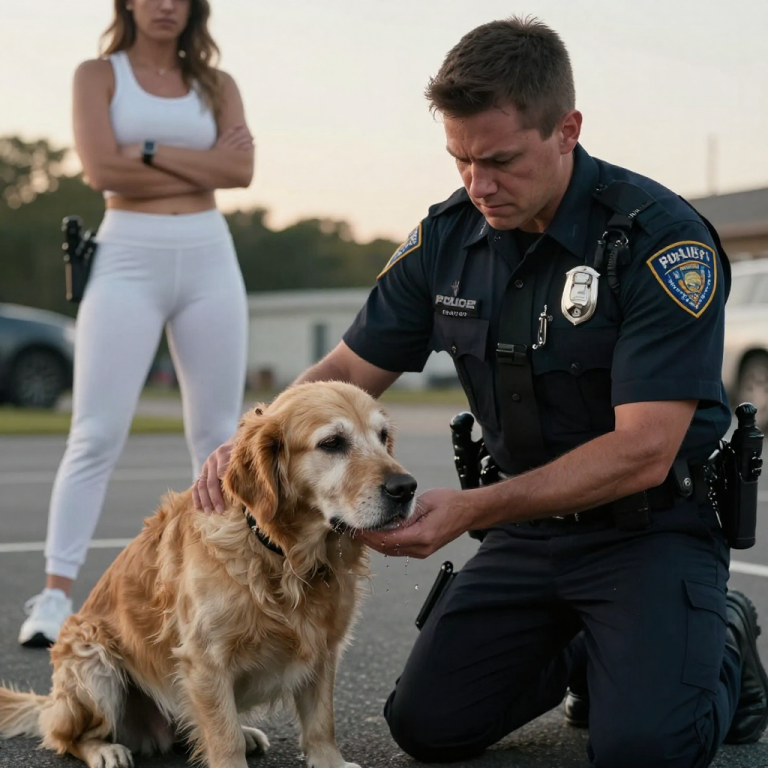 SHE DRAGGED THE GASPING ANIMAL ACROSS THE JAGGED PAVEMENT BECAUSE HE MOVED ‘TOO SLOWLY’ FOR HER SCHEDULE, IGNORING THE BLOOD STREAKING THE CONCRETE BEHIND THEM. SHE THOUGHT HER HUSBAND’S MONEY WAS A SHIELD AGAINST CONSEQUENCE, BUT WHEN I STEPPED OUT OF THE CRUISER AND UNCLIPPED THE LEASH, I DIDN’T HAND HER A TICKET—I HANDED HER THE CUFFS AND SHOWED HER EXACTLY WHAT HAPPENS WHEN YOU HURT THE INNOCENT ON MY WATCH.