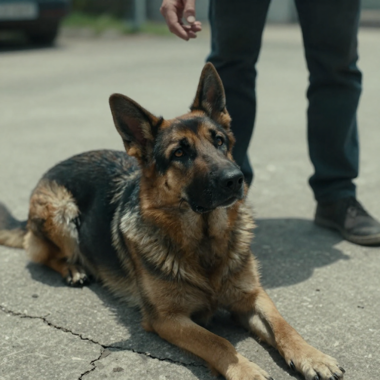 HE LAUGHED AS HE LOCKED THE GATE, LEAVING THE DOG TO BAKE ON THE CONCRETE WITHOUT A DROP OF WATER, BUT HE DIDN’T NOTICE THE SHADOW WATCHING FROM THE PORCH ACROSS THE STREET. I WASN’T JUST A NEIGHBOR WITH A CAMERA—I WAS A RETIRED K9 HANDLER WHO KNEW EXACTLY HOW LONG THAT ANIMAL HAD LEFT TO LIVE, AND I HAD ALREADY DECIDED THAT TODAY WAS THE DAY HIS CRUELTY WOULD COST HIM EVERYTHING.