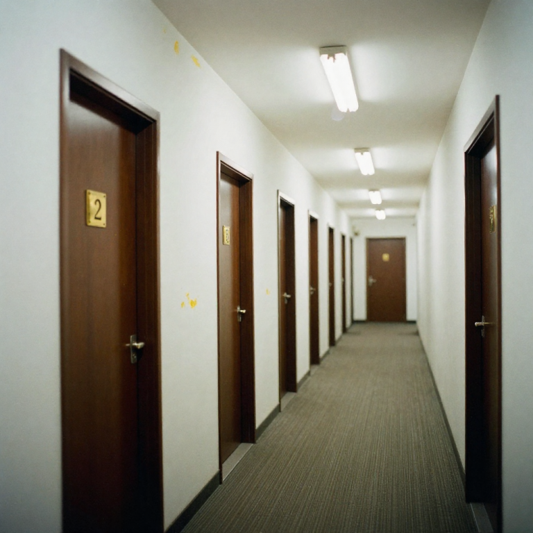 I have been walking past these numbered doors for hours and every time I enter one I end up right back where I started.