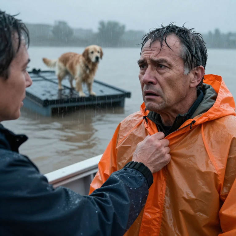 HE KICKED THE LADDER AWAY AS THE FLOODWATERS ROSE AROUND HIS OWN DOG, SCREAMING ‘IT’S NOT WORTH THE RISK,’ SO I GRABBED HIM BY THE COLLAR AND FORCED HIM TO WATCH THE EYES HE WAS LEAVING BEHIND.