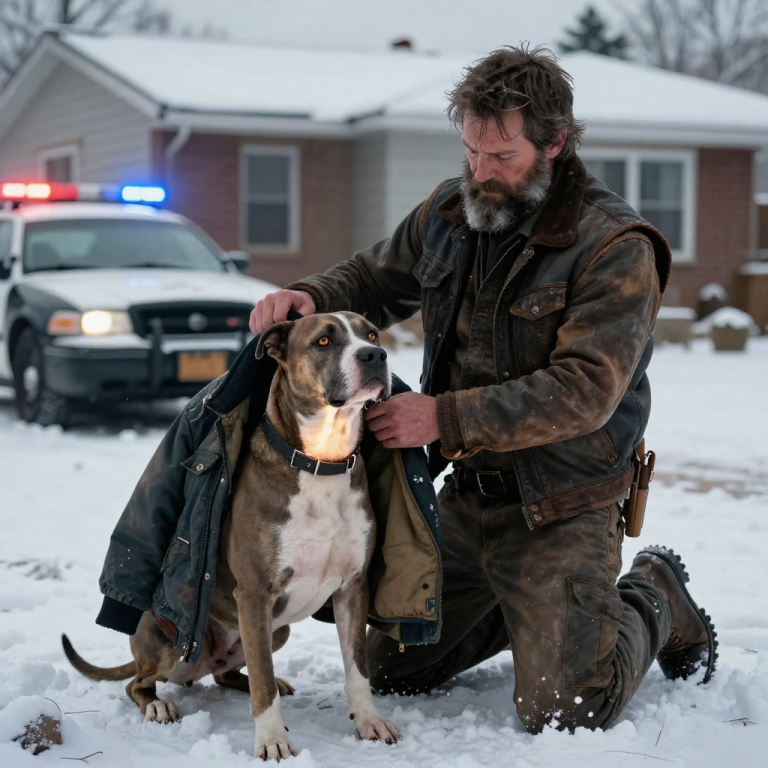 HE POURED FREEZING WATER ON A CHAINED DOG AND LAUGHED, BUT HE DIDN’T SEE ME WATCHING FROM THE ROAD UNTIL I PARKED MY BIKE ON HIS LAWN AND REFUSED TO MOVE.