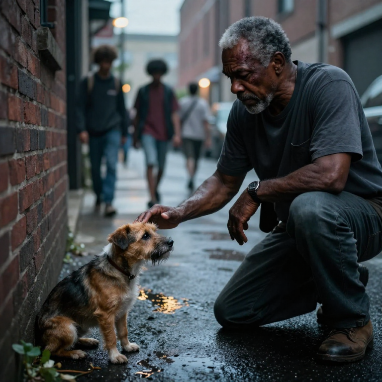 THEY LAUGHED AS THE BLIND DOG CRASHED INTO THE WALL, BUT THEIR LAUGHTER DIED WHEN I STEPPED OUT OF THE SHADOWS AND WHISPERED: “PICK ON SOMEONE WHO CAN FIGHT BACK.”