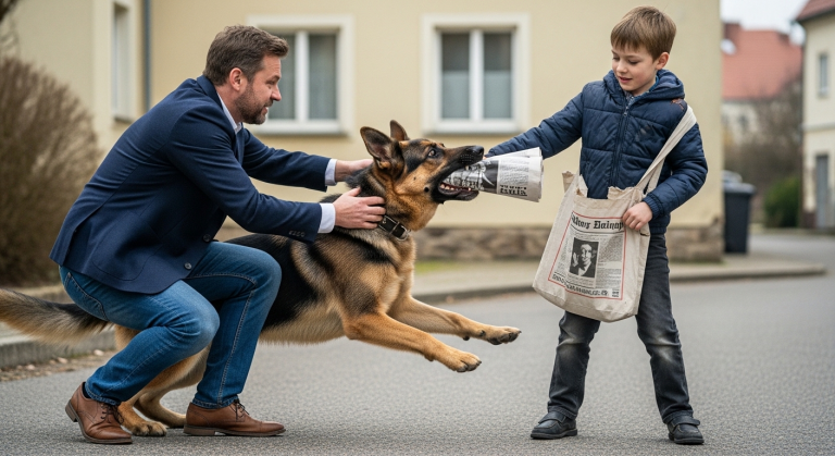 “Jeder in der Nachbarschaft nannte unseren Schäferhund in den 70er Jahren ein ‘Monster’, nachdem er scheinbar grundlos den Zeitungsjungen attackiert hatte. Aber nur mein Vater wusste, welches wahre Monster der Junge in seiner Tasche verborgen hielt.”