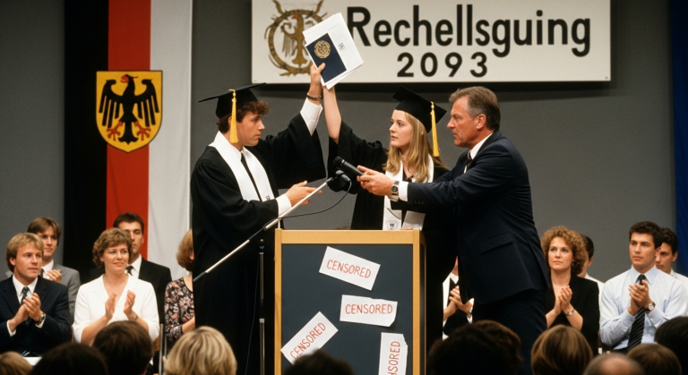 “Der rassistische Schulleiter gab uns 1992 eine vorgefertigte, „angemessene“ Abschlussrede. Die 45 Sekunden, die wir stattdessen tatsächlich sprachen, kosteten die Schule 3 Millionen Dollar und ihn seine gesamte Altersvorsorge.”