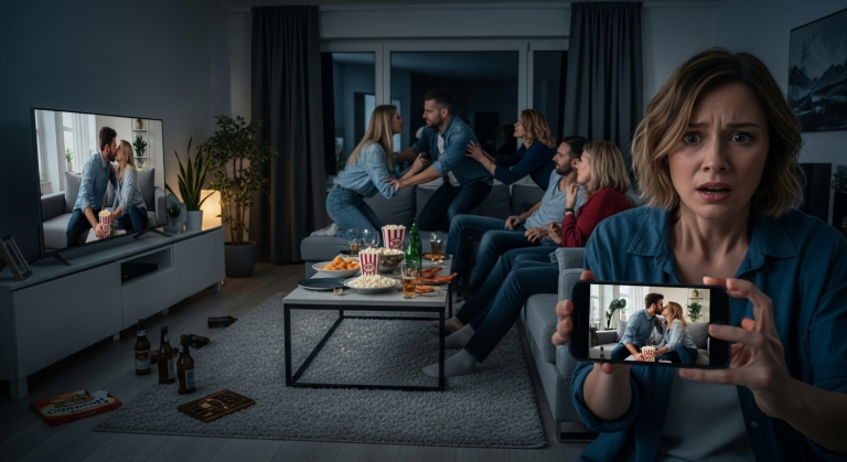 Wir schauen uns gerade alte Familienvideoaufnahmen zusammen mit den Kindern an. Plötzlich flackert das Band, und dann ertönt die Stimme meines Mannes, die meiner besten Freundin ein widerliches Versprechen zuflüstert.