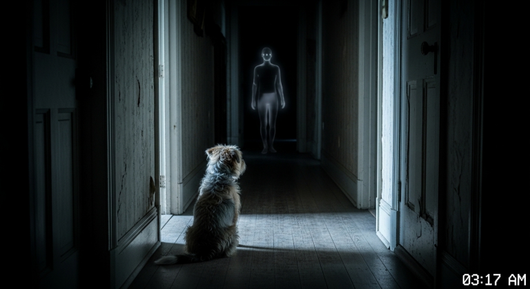 Mein Golden Retriever starrte jede Nacht knurrend in den leeren Flur, bis ich heimlich eine Nachtsichtkamera installierte. Was das Band zeigte, ließ mir das Blut in den Adern gefrieren – ein völlig unsichtbarer Eindringling, der alles veränderte!
