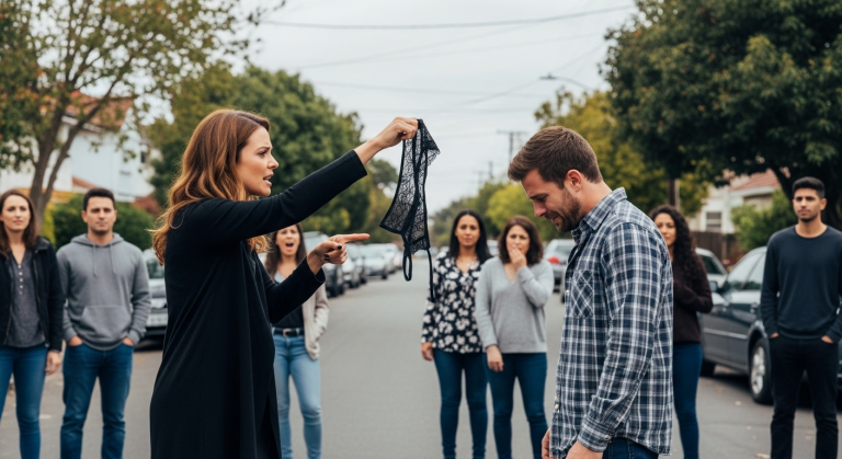 Meine Frau zerrte mich auf die Straße und brandmarkte mich vor der ganzen Nachbarschaft als miesen Cheater, weil sie fremde Dessous fand. Aber die herzzerreißende Wahrheit über mein heimliches Doppelleben wird dich absolut sprachlos machen und in Tränen ausbrechen lassen!