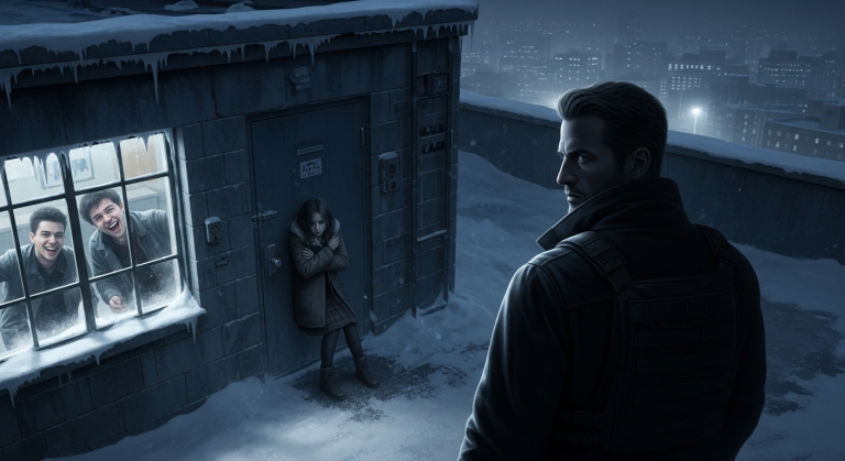 Diese elitären High-School-Bullies sperrten das stille Mädchen in der eiskalten Winternacht auf dem Dach ein und lachten sich kaputt. Aber sie ahnten nicht, dass der neue, mysteriöse Aushilfslehrer mit seiner düsteren Special-Ops-Vergangenheit ihr absolut schlimmster Albtraum werden würde!