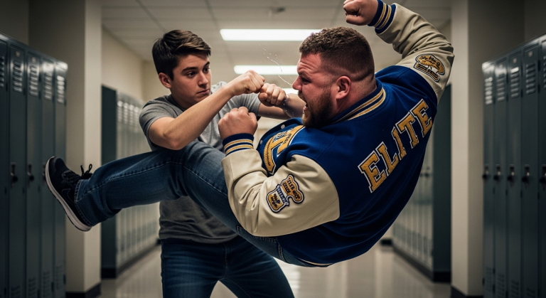 Dieser toxische High-School-Bully drückte mich brutal gegen die Spinde und spuckte auf das Grab meiner toten Mutter, weil er mich für wehrlose Beute hielt. Aber mein heimlicher, knochenbrechender Kampfsport-Twist wird sein elitäres Ego für immer vernichten!