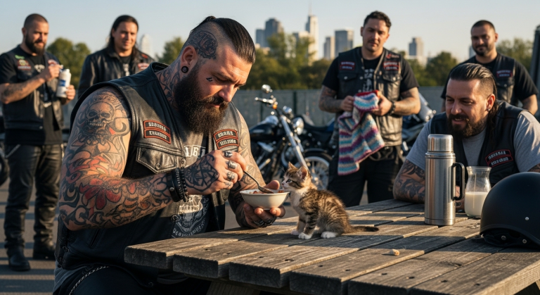 Die ganze Stadt zitterte vor dieser knallharten Biker-Gang, doch was diese furchteinflößenden Outlaws jeden verdammten Morgen im Geheimen taten, wird dir den Atem rauben. Die schockierende Wahrheit über ihren kleinen Begleiter zerreißt dir das Herz!