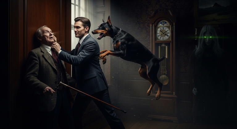 Gieriger Neffe drückt wehrlosen Opa brutal an die Wand für den fetten Payday, kassiert aber den ultimativen Karma-Schlag von einem Dobermann! Doch die echte Überraschung wartet im Schatten – wer diesen kranken Twist vorhersieht, ist ein verdammtes Genie!