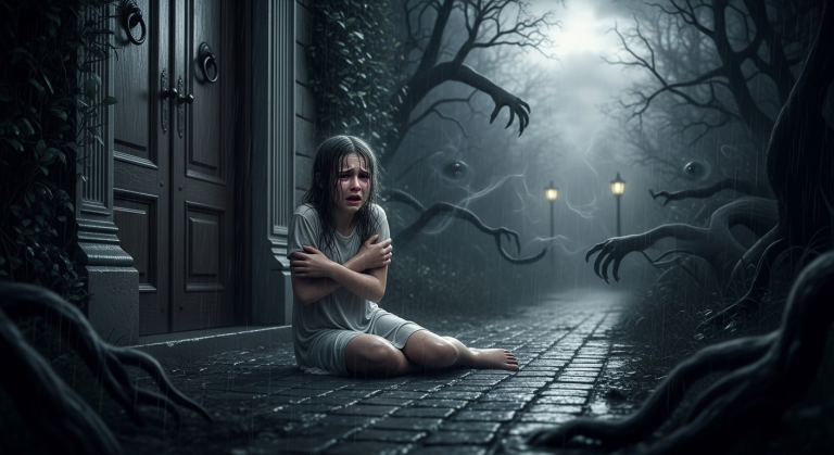 Ihre toxische Stiefmutter zerrte das weinende “Weirdo”-Girl an den Haaren in den eiskalten Sturm, aber sie checkte nicht, dass die hungrige Dunkelheit des Gartens genau darauf gewartet hatte. Was dann aus den Schatten kroch, ist pure Nightmare-Fuel!