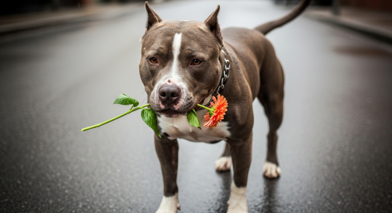 Als “blutrünstiges Monster” auf offener Straße gesteinigt: Dieser zerschundene Pitbull entkam einem brutalen Underground-Fight-Club – doch was er im strömenden Regen mit einer Blume im Maul suchte, wird dir sofort das Herz zerreißen!