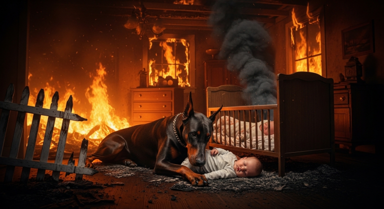 Jeder in der Nachbarschaft nannte diesen brutalen Doberman ein echtes Monster und forderte seinen Tod. Doch als die Hölle losbrach und Flammen alles verschlangen, enthüllte dieses „Biest“ ein herzzerreißendes Geheimnis, das absolut jeden zu Tränen rührte!