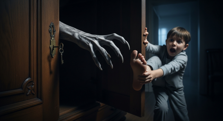 Ich schubste meinen kranken kleinen Bruder in den Schrank, weil er mich nervte, aber was dann unter der Tür hervorkroch, ließ mir das Blut in den Adern gefrieren. Das absolute Grauen wartet im Dunkeln auf mich!