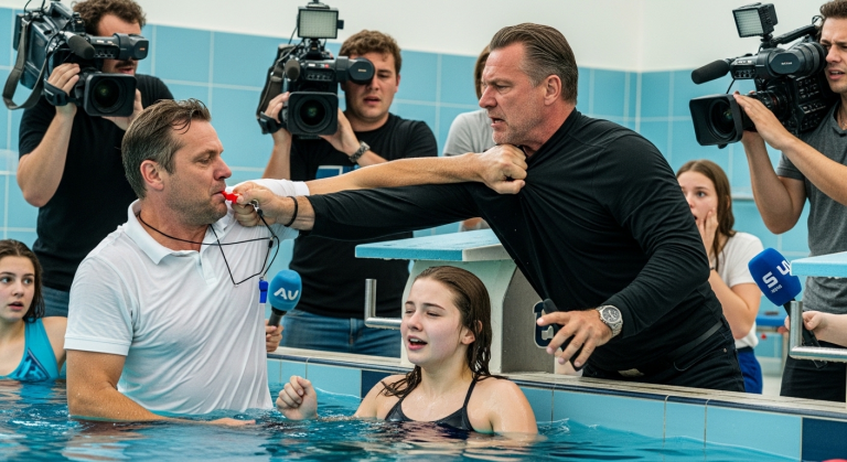 Der fiese Schwimmtrainer stieß das lesbische Mädchen absichtlich ins tiefe Wasser und rief lachend: „Vielleicht wäscht das deine Krankheit weg!“ Sie schluckte Wasser in Panik, als die strengste Lehrerin der Schule voll bekleidet ins Becken sprang und den Trainer danach ohrfeigte. Welches düstere Geheimnis des Trainers offenbarte sie?