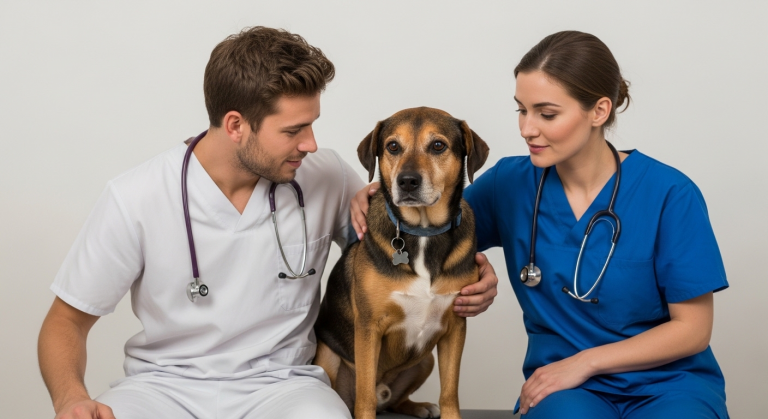 Schläfern Sie diesen nutzlosen Köter endlich ein!“, forderte der kalte Sohn und überließ seinen alten Hund beim Tierarzt seinem Schicksal. Der Hund weinte bitterlich. Die Tierärztin weigerte sich wütend, warf den Sohn aus der Praxis und adoptierte das Tier. Monate später brach ein Einbrecher bei dem Sohn ein – und genau dieser Hund wurde zu seinem einzigen Lebensretter…