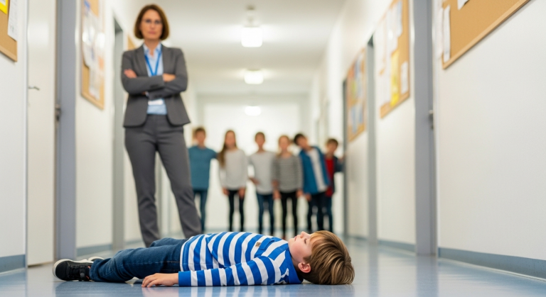 Er simuliert nur!“, lachte die Klassenlehrerin herzlos, als der kleine, gemobbte afrikanische Schüler auf dem kalten Flur der Kinderstation kollabierte. Seine Mitschüler hatten ihn tagelang gequält. Eine alte Kinderärztin mit Tränen in den Augen beugte sich über ihn und entdeckte die schrecklichen blauen Flecken. Ihre Rache an der Schule war unerbittlich..