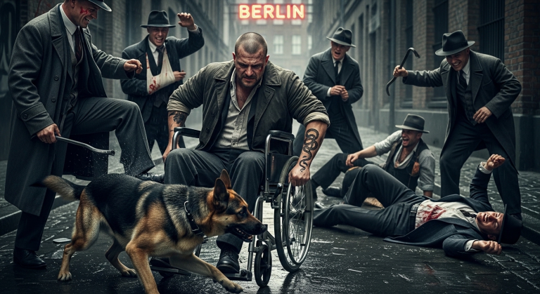 Skrupellose Gangster Dachten, Der Typ Im Rollstuhl Wäre Ein Leichtes Opfer Und Traten Seinen Treuen Hund – Aber Das Brutale Karma Schlug Gnadenlos Zurück Und Seine Wahre Identität Wird Dir Einen Eiskalten Schauer Über Den Rücken Jagen!