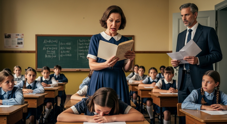 Die Lehrerin riss mir mein Tagebuch aus der Hand und las meine dunkelsten Geheimnisse laut vor der ganzen Klasse vor, während sie sich über meine Armut lustig machte. Plötzlich klopfte es an der Tür und der Schulrat trat herein, mit einem offiziellen Schreiben, das das Leben dieser Lehrerin für immer verändern würde.