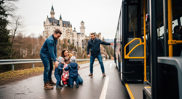Sie war eine unschuldige Frau, die 3 Kinder großzog, während ihr Mann unser ganzes Erspartes für seine blutjunge Geliebte ausgab. Vor dem Schloss Neuschwanstein stieß er seine Frau in den Schlamm und riss dem schreienden Baby die warme Decke weg, um mit seiner Affäre zu fliehen… Niemand rechnete jedoch mit dem wütenden Busfahrer, der plötzlich die Türen