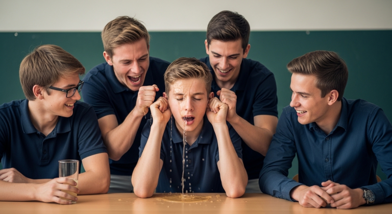 Als schwächster Junge in der 8. Klasse wurde ich täglich von den muskulösen Sportlern terrorisiert. Wutentbrannt knallten sie meinen Kopf gegen den Tisch, schütteten klebrige Limonade über mich und zogen mich brutal an den Ohren – Dass ausgerechnet der Schulaußenseiter mir mutig zur Hilfe eilen würde, hätte in diesem grausamen Moment absolut niemand gedacht.