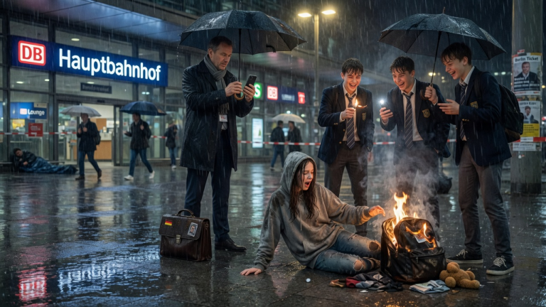 Drei Arrogante Schnösel Lachten Dreckig Und Selbstgefällig, Als Sie Einen Obdachlosen Jungen In Den Regen Stießen – Sie Dachten, Sie Wären Völlig Unantastbar… Sie Wussten Nicht, Dass 1 Stiller Beobachter Ihr Leben Vor Gericht Für Immer Zerstören Würde.
