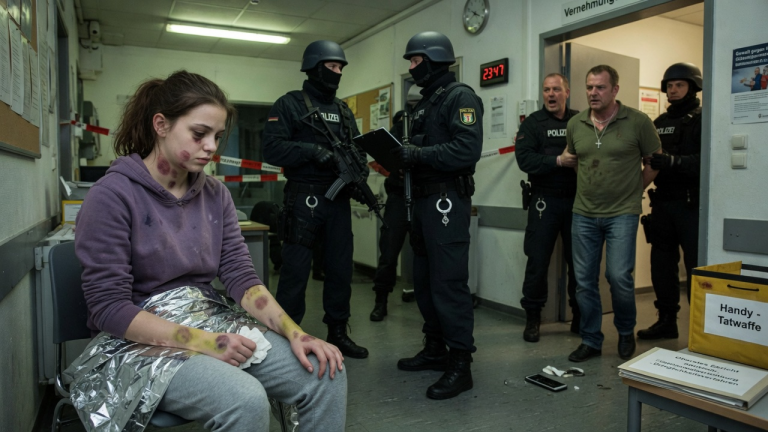 Als 14-jähriges Pflegekind in Hamburg ertrug ich jahrelang schweigend die blauen Flecken an meinem ganzen Körper. Mein brutaler Pflegevater packte mich wütend am Kragen, schlug mir das Handy aus der Hand und sperrte mich in den dunklen Keller… Gott sei Dank fand mich das Sondereinsatzkommando, verhaftete ihn noch am selben Abend und brachte den Fall vor den Obersten Gerichtshof.