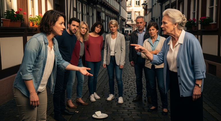 MEINE SCHWIEGERMUTTER IN FRANKFURT SCHLUG MIR DEN TELLER AUS DER HAND UND BEHAUPTETE VOR 5 NACHBARN, ICH WÄRE GEISTIG KRANK UND GEFÄHRLICH… BIS ICH DIE VERSTECKTEN DOKUMENTE DER EX-FRAU FAND UND IHR KALTBLÜTIGES SPIEL ENDLICH KOMPLETT DURCHSCHAUTE.