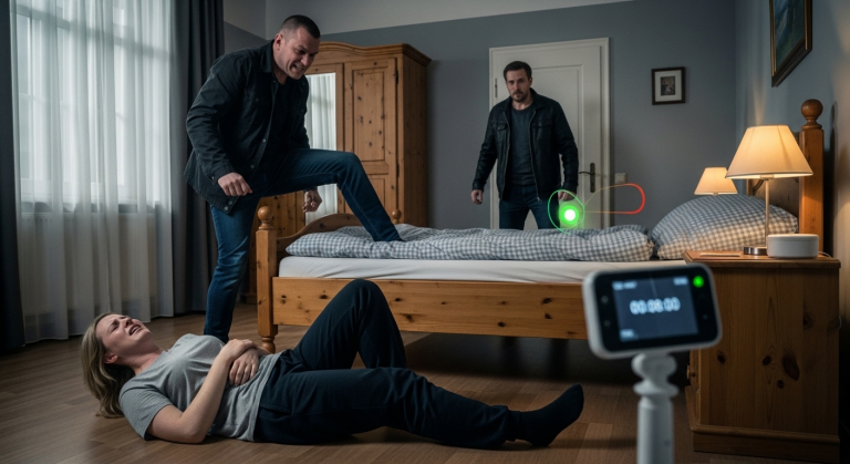 WÄHREND SIE SCHMERZERFÜLLT AM BODEN LAG, TRAT MAX SIE ZUR SEITE UND HOLTE SEINE KOLLEGIN INS KÖLNER SCHLAFZIMMER… DER GRAUSAME MANN WUSSTE NICHT, DASS DAS BABYFON 8 MINUTEN IHRES GEHEIMEN ENTEIGNUNGSPLANS AUFZEICHNETE.