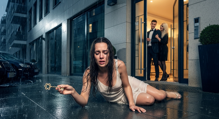 Ich erwischte sie im Flur, wie sie meine Sachen in den Regen warf. Er stand daneben, sah weg und ließ mich draußen in der Kälte zittern, während er die Tür eiskalt verriegelte. Doch er wusste nicht, dass ich den Schlüssel zum Tresor noch hatte.