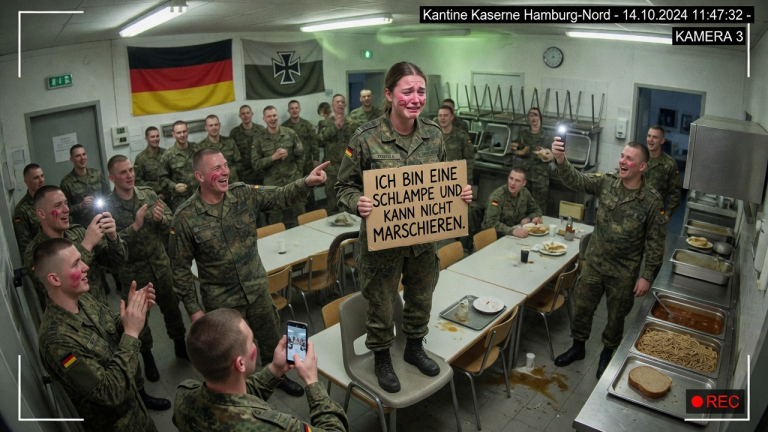 Anna Schulte wurde in einer Kaserne bei Hamburg vor allen Soldaten gedemütigt. Doch die Kantinenkamera lief die ganze Zeit mit und machte aus dem Vorfall mehr als nur Mobbing.
