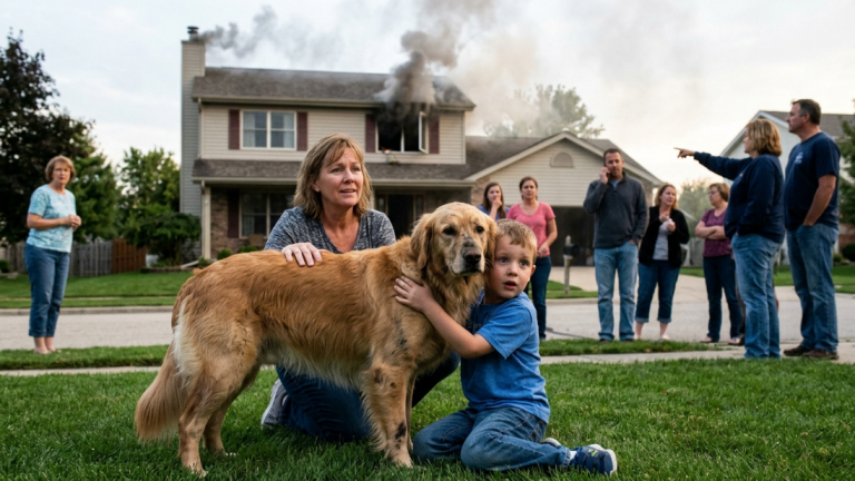 ALLE DACHTEN, MEIN GOLDEN RETRIEVER WÜRDE DAS KIND ANGREIFEN, ALS ER ES AUS DEM HAUS ZOG … BIS RAUCH AUS DEM HAUS AUFSTIEG.