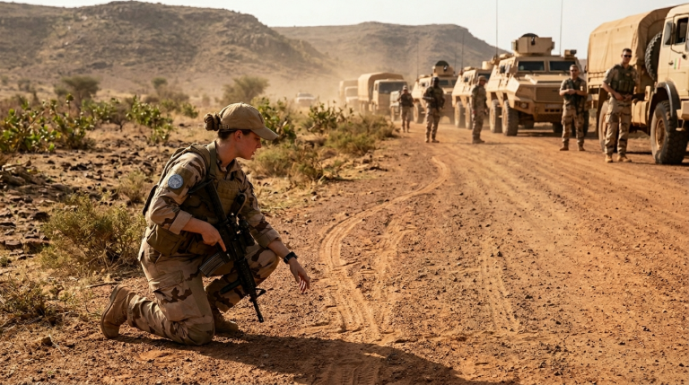 DIE EINZIGE SOLDATIN IM KONVOI WURDE „QUOTENFRAU“ GENANNT – DOCH AUF DER VERSORGUNGSROUTE IN MALI ENTDECKTE SIE EINE SPUR, DIE ALLE MÄNNER ÜBERSEHEN HATTEN