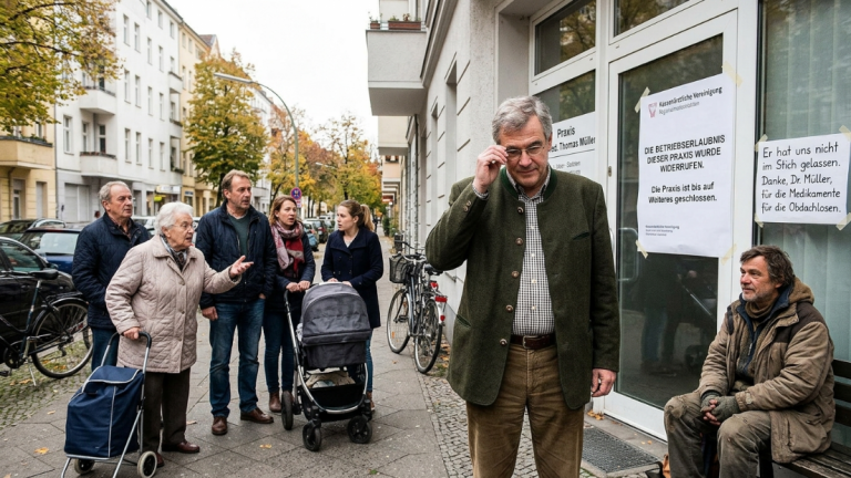 Dem Hausarzt wird die Approbation entzogen, weil er massenhaft Versicherungsakten manipuliert haben soll, um sich unrechtmäßig zu bereichern. Die ganze Nachbarschaft reagiert empört – bis ans Licht kommt, dass er das Geld nutzte, um Medikamente für Obdachlose zu finanzieren, die vom deutschen Gesundheitssystem im Stich gelassen wurden. Er nahm den Verlust seiner Karriere bewusst in Kauf, um den Hippokratischen Eid auf die wohl einsamste Weise zu erfüllen.