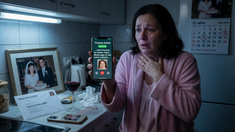 Nach 22 Jahren Ehe ging sie an sein Handy – und hörte ein Kind ihn „Papa“ nennen