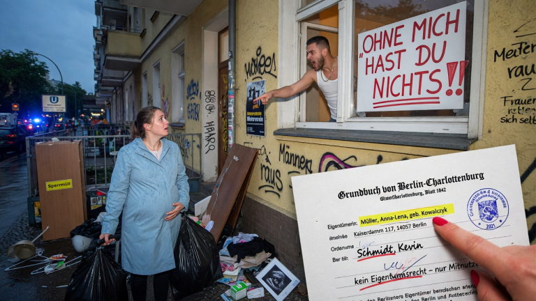 „OHNE MICH HAST DU NICHTS!“ — DER EHEMANN WARF DIE SCHWANGERE FRAU IN BERLIN AUS DER WOHNUNG, DOCH IM GRUNDBUCH STAND EIN ANDERER NAME