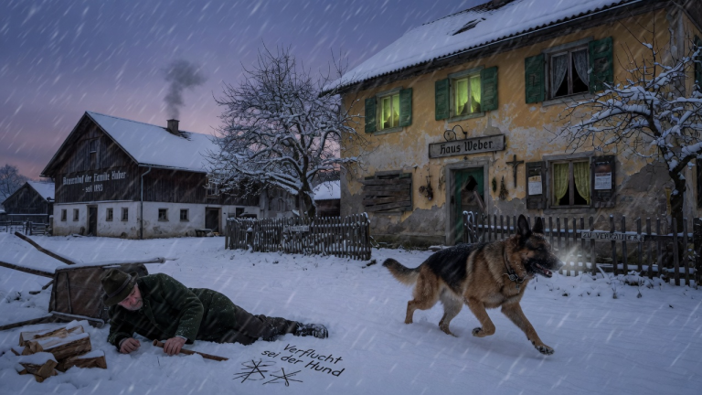 DER SCHÄFERHUND REX WURDE AUF DEM BAUERNHOF IN BAYERN JEDEN TAG VERFLUCHT — ALS DER ALTE BAUER IM SCHNEE STÜRZTE, RANNTE REX NICHT ZUM DORF… SONDERN ZU EINEM HAUS, DAS SEIT JAHREN LEER STAND