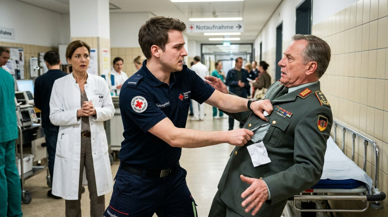 SANITÄTER LUKAS STÖSST DEN GENERAL IM KRANKENHAUS CHARITÉ BERLIN ZU BODEN UND ZERREISST SEIN HEMD WEIL ER IN SEINER TASCHE DEN 1 BEWEIS FÜR DEN MORD AN SEINEM BRUDER FAND… WIRD DER SCHWEIGSAME CHEFARZT DIE WAHRHEIT SPRECHEN ODER SCHWEIGEN?