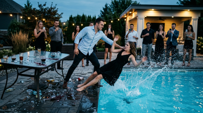 Am fünften Todestag meines Vaters stießen sie mich in einen eiskalten Pool und ließen mich beinahe ertrinken. Mein Cousin drückte mich unter Wasser und lachte voller Hass, während die anderen einfach wegsahen …Plötzlich tauchte ein Mann von hinten auf, schleuderte den Angreifer mit nur einer Hand fort und zog mich aus dem Wasser. Doch die größte Frage blieb: Wer war dieser Mann – und warum hatte er ausgerechnet mich gerettet?