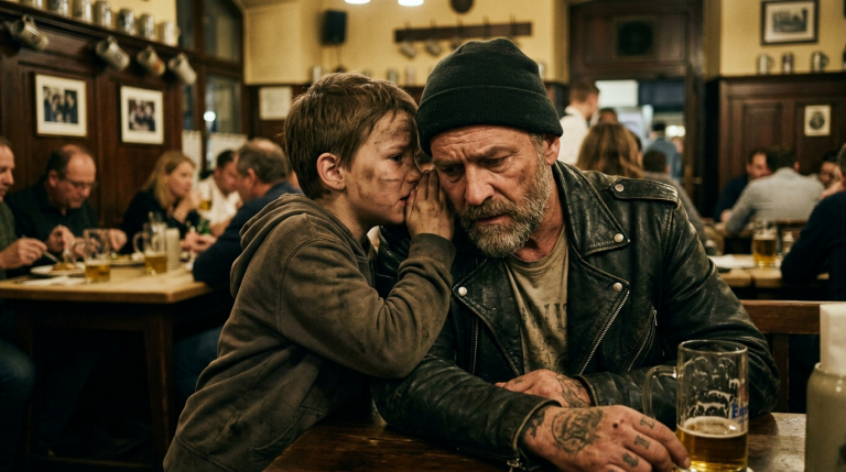 „ICH KENNE DEN MANN NICHT…“ — DER ZITTERNDE JUNGE MIT DEM DRECKIGEN GESICHT FLÜSTERTE ES EINEM BIKER IM RESTAURANT IN MÜNCHEN INS OHR
