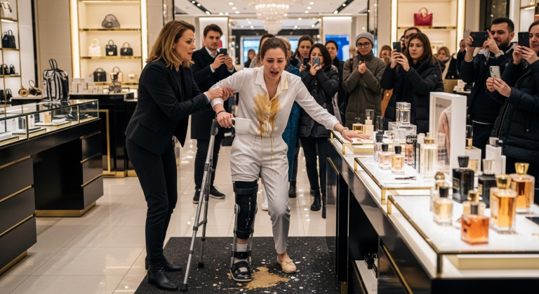 SDie schüchterne Verkäuferin mit einer Gehbehinderung wurde von einer Gruppe wohlhabender Kundinnen umringt und wegen ihrer Langsamkeit grausam beleidigt. Eine der Frauen schüttete absichtlich heißen Kaffee über ihre Uniform und verlangte voller Verachtung ihre sofortige Entlassung.Doch der Ladenbesitzer hatte alles über die Überwachungskameras mitverfolgt – und traf eine Entscheidung, die die fünf Frauen bis ins Mark blamierte.