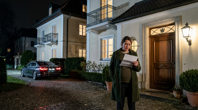 „OHNE MICH HAST DU NICHTS!“ — DER EHEMANN LIESS DIE SCHWANGERE FRAU NACHTS VOR DER VILLA IN MÜNCHEN STEHEN, BIS EIN DOKUMENT IHREN MÄDCHENNAMEN ZEIGTE