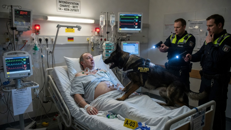 DER K9 RISS MICH IN DER BERLINER INTENSIVSTATION FAST VOM BETT — DIE POLIZEI GRIFF ZU DEN WAFFEN, DOCH DER HUND WARNTE VOR ETWAS IN MEINEM KÖRPER