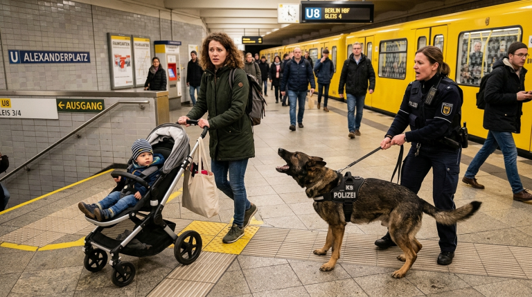 An einem Bahnhof in Berlin hört ein Polizeihund nicht auf zu bellen und versperrt einer jungen Mutter mit ihrem Kinderwagen den Weg. Die schockierende Wahrheit kommt ans Licht, als sich herausstellt, dass sich unter dem Kinderwagen keinerlei Baby befindet, sondern ausschließlich Drogen versteckt sind.