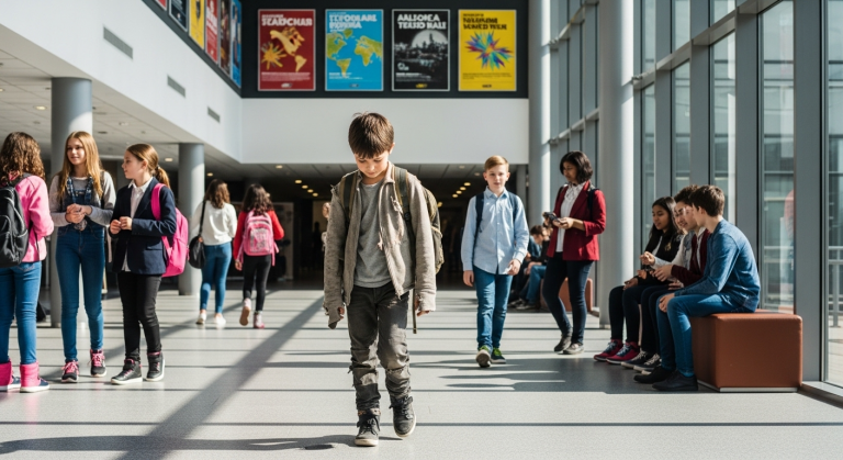 Weil er in alten Kleidern zur internationalen Schule kommt, muss er täglich Verachtung und Diskriminierung ertragen. Als die Gruppe von Mobbern die Grenze endgültig überschreitet, enthüllt er öffentlich seine wahre Identität als Sohn eines milliardenschweren Unternehmers, der unerkannt leben wollte, und zieht sämtliche finanzielle Unterstützung für die Familien der Täter zurück, sodass deren Arroganz schließlich in bitterer Reue endet.