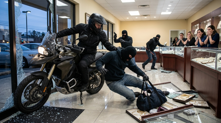 Als er sieht, wie ein Juweliergeschäft überfallen wird, zögert der Motorradfahrer keine Sekunde und fährt direkt auf die Täter zu. Mit präzisen und kompromisslosen Bewegungen überwältigt er die bewaffneten Räuber innerhalb kürzester Zeit und rettet die Menschen im Laden. Erst danach wird enthüllt, dass der unscheinbare Mann einst ein legendärer ehemaliger Spezialagent war, dessen Name in der Unterwelt gefürchtet wurde.