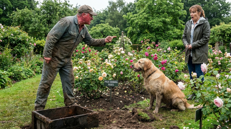 Der Gärtner sprüht dem Hund voller Wut Pestizide ins Gesicht, weil dieser die preisgekrönten Rosenbeete umgräbt, und droht dem Besitzer sogar mit einer Anzeige. Doch genau dieses Graben enthüllt etwas Unfassbares: ein flaches Grab mit den sterblichen Überresten der früheren Hausbesitzerin, die seit zehn Jahren als vermisst galt.