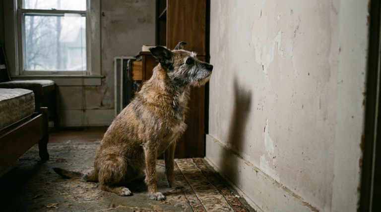 Den ganzen Tag über saß der Hund Rex nur da und starrte ununterbrochen die Wand an. Zwischendurch bellte er immer wieder hektisch, als wolle er vor irgendetwas warnen. Sein Besitzer dachte zunächst, mit dem Hund stimme etwas nicht, und versuchte sogar, ihn nach draußen zu schicken, doch Rex blieb hartnäckig dort sitzen.Erst als der Mann näher an die Wand herantrat, bemerkte er plötzlich den intensiven Geruch von Gas. Da wurde ihm klar: Der Hund hatte versucht, ihn vor einem Gasleck in der Wand zu warnen