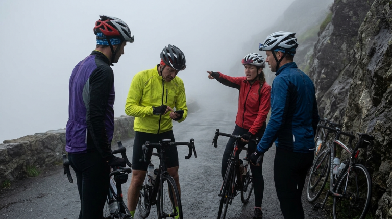 Eine Gruppe von Bikern verirrte sich auf einem nebelverhangenen Pass. Das Navi war nutzlos, das Handynetz komplett ausgefallen. Plötzlich tauchte ein fremder Motorradfahrer auf, gab ihnen wortlos Zeichen und führte die Gruppe durch den dichten Nebel.Als sie schließlich sicher ankamen und sich bedanken wollten, war hinter ihnen niemand mehr zu sehen. Die Straße lag vollkommen leer da… als wäre dort nie jemand gewesen.